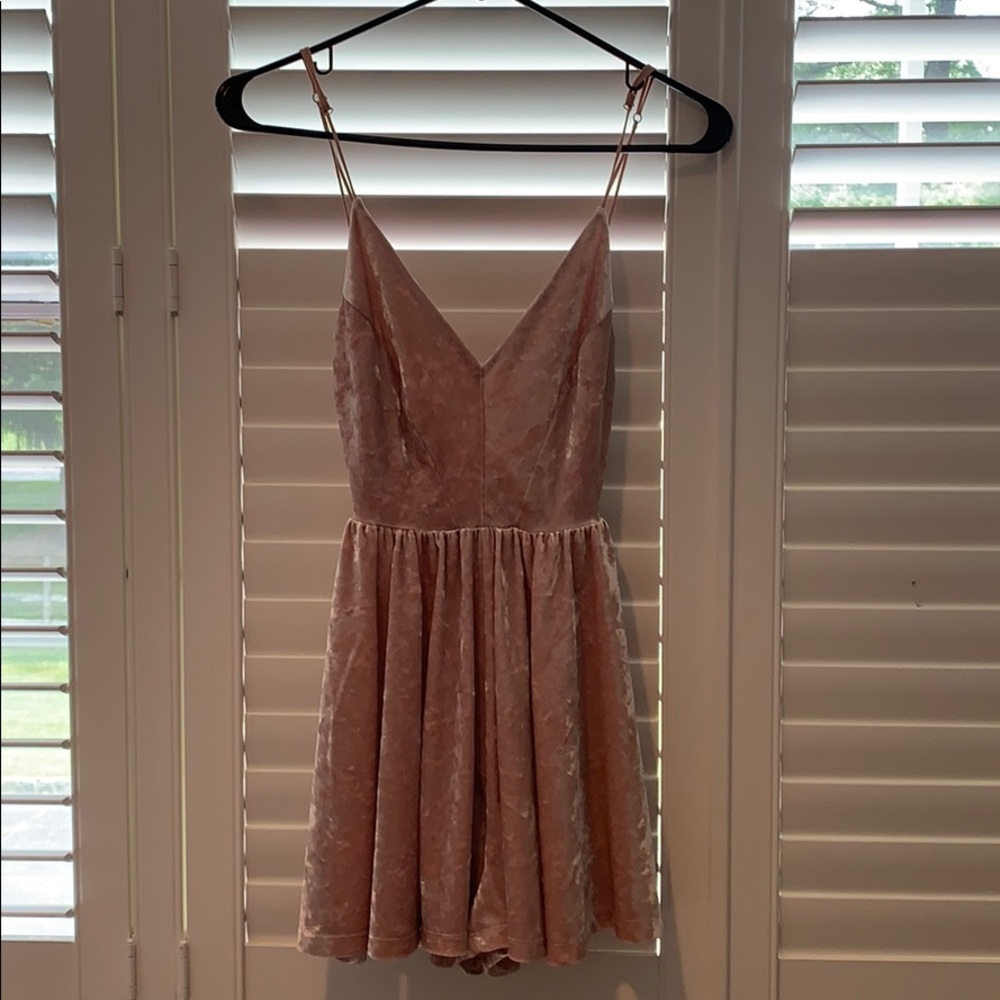 urban outfitters velvet romper